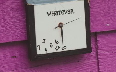 The clock shows the idea of postponing yourself with the numbers that have all fallen off